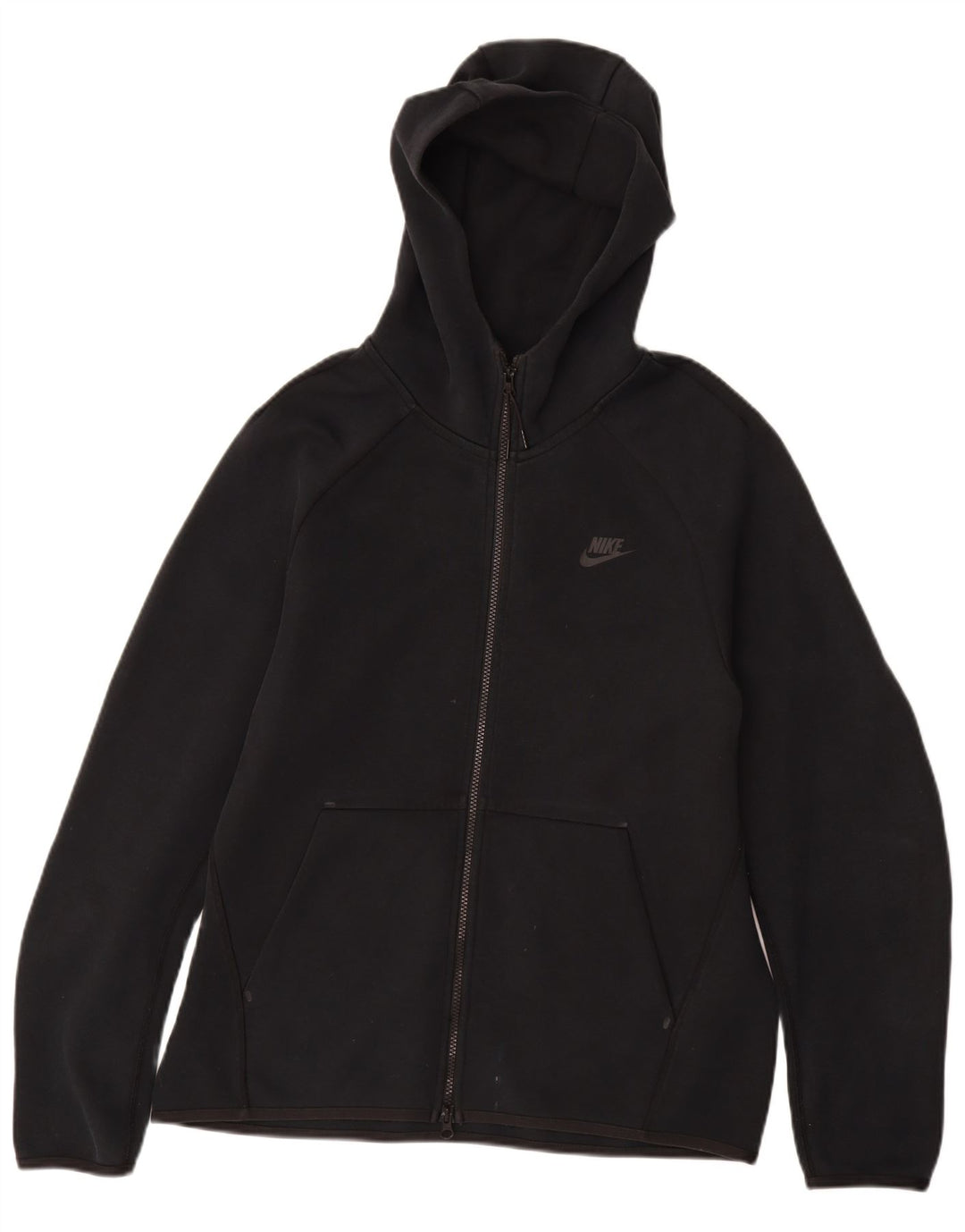 NIKE Pull à capuche zippé pour homme en coton noir moyen