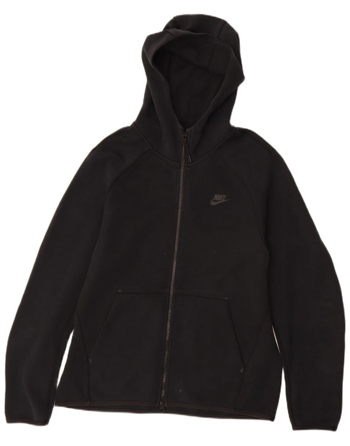 NIKE Pull à capuche zippé pour homme en coton noir moyen