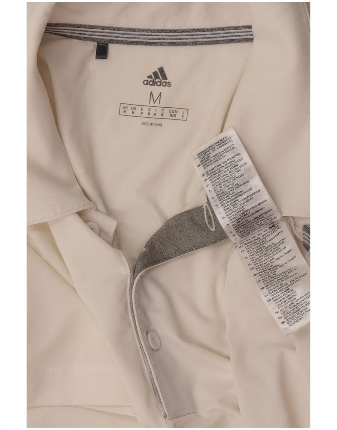 Adidas Polo Homme Blanc Moyen Polyester