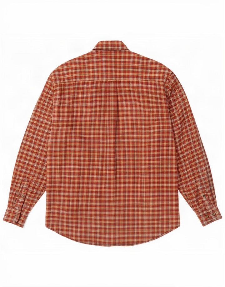 Pierre Cardin Chemise en flanelle pour homme à carreaux rouges moyens