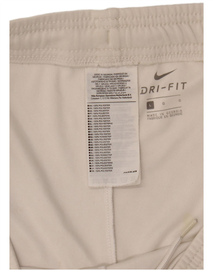 Short de sport Nike Dri Fit pour hommes, grand, blanc, polyester