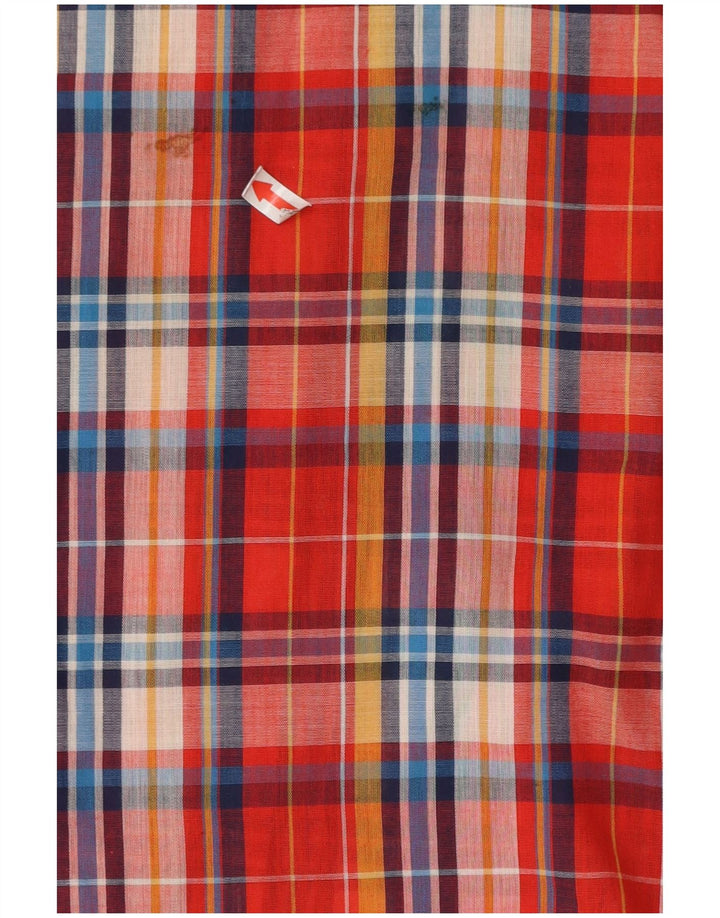 Chemise Vintage Filles 11-12 ans Rouge à Carreaux Polyester