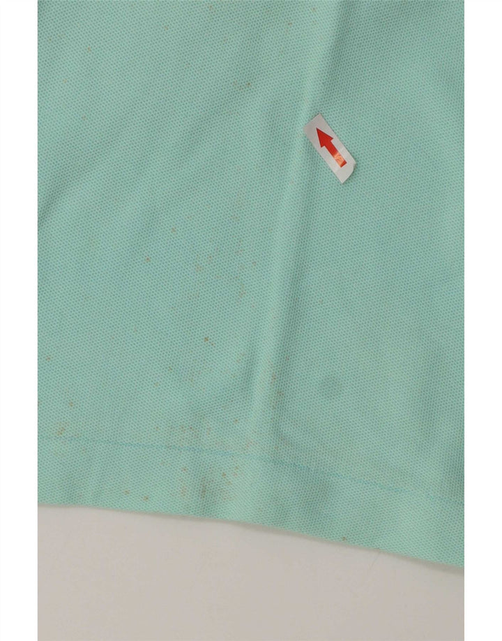 Fila Polo à manches longues homme IT 48 coton turquoise moyen