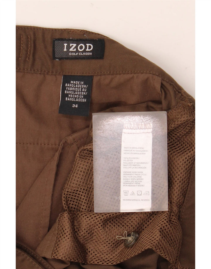 IZOD Short Chino Homme W34 Large Marron Polyester