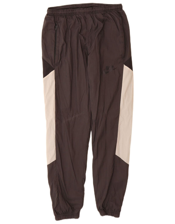 Nike Pantalon de survêtement pour homme Taille S en nylon color block noir