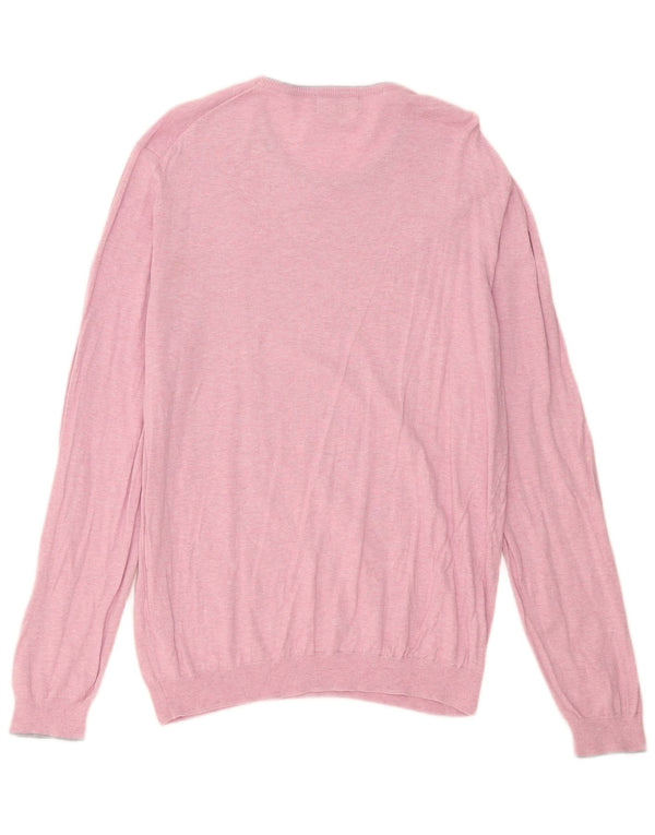 Marks & Spencer Pull à col bateau Blue Harbour pour homme XL en coton rose