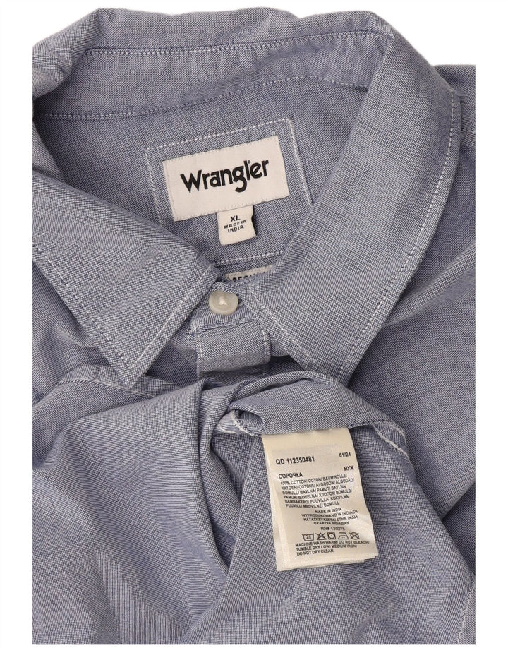 Chemise Homme Wrangler XL Bleu Coton
