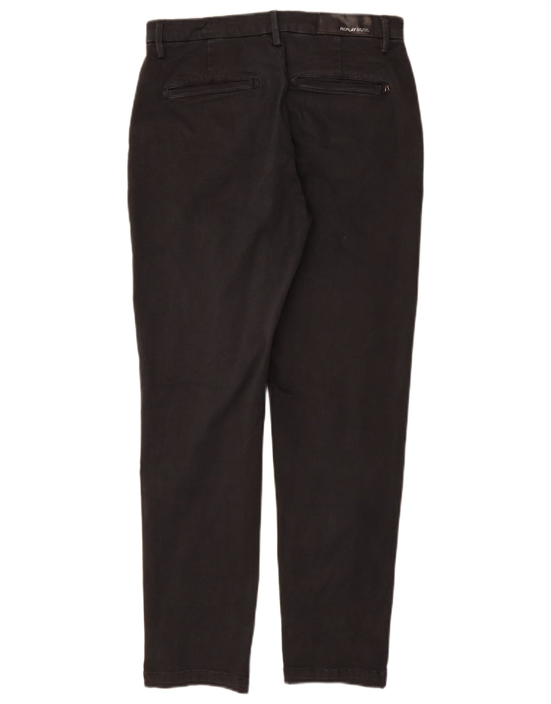 REPLAY Pantalon Chino Regular Fit Femme W31 L29 Noir Coton