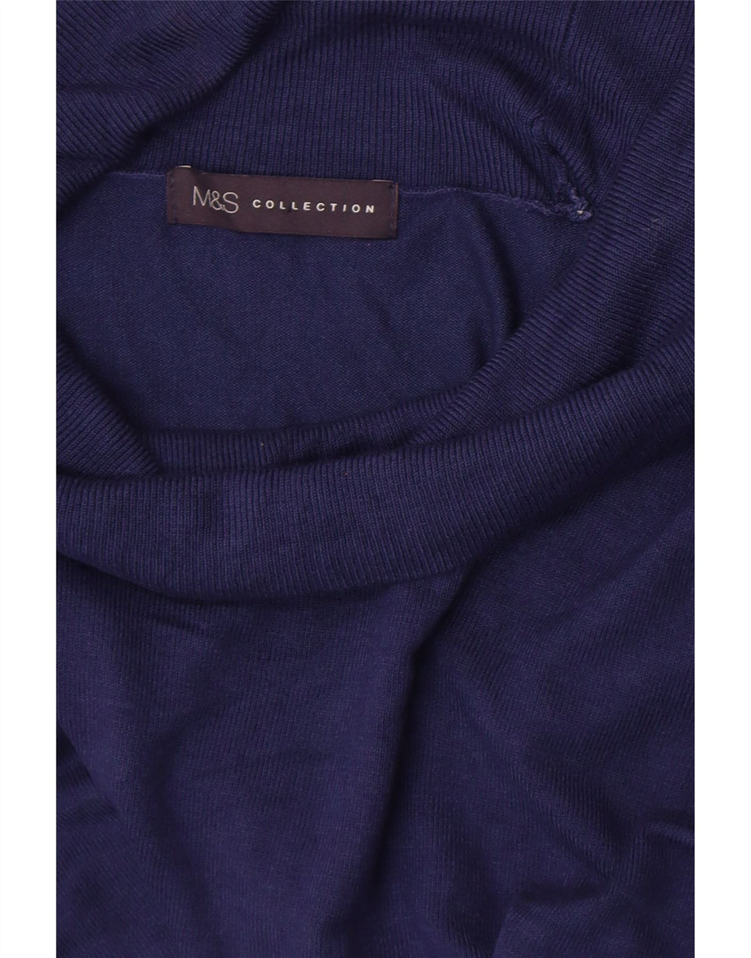 Marks & Spencer Pull col roulé pour femme UK 10 Small Bleu marine