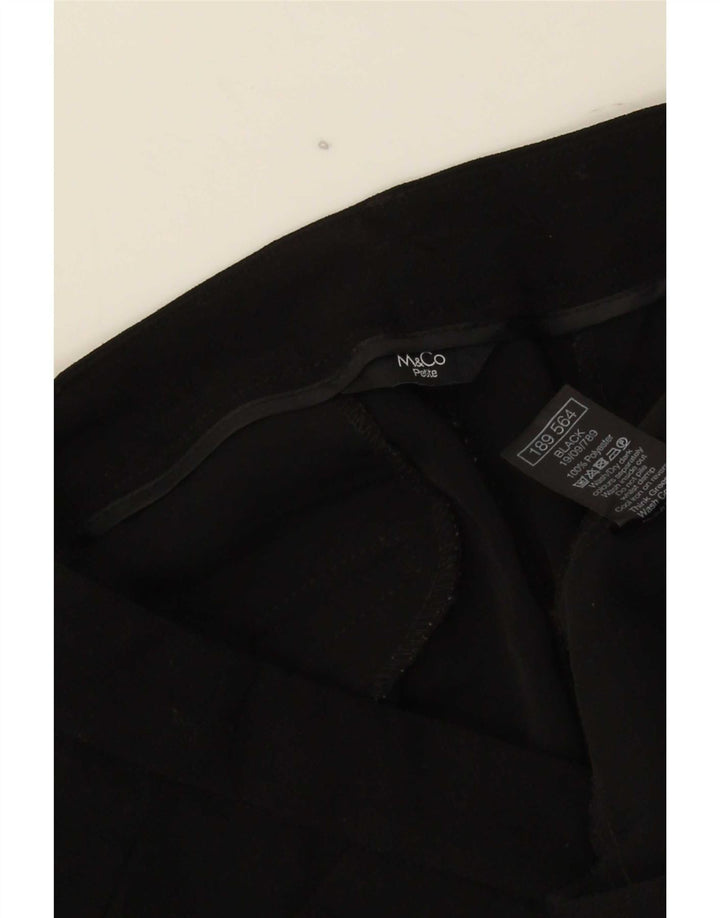M&Co Pantalon Chino Slim Femme UK 12 Moyen W32 L25 Noir Polyester