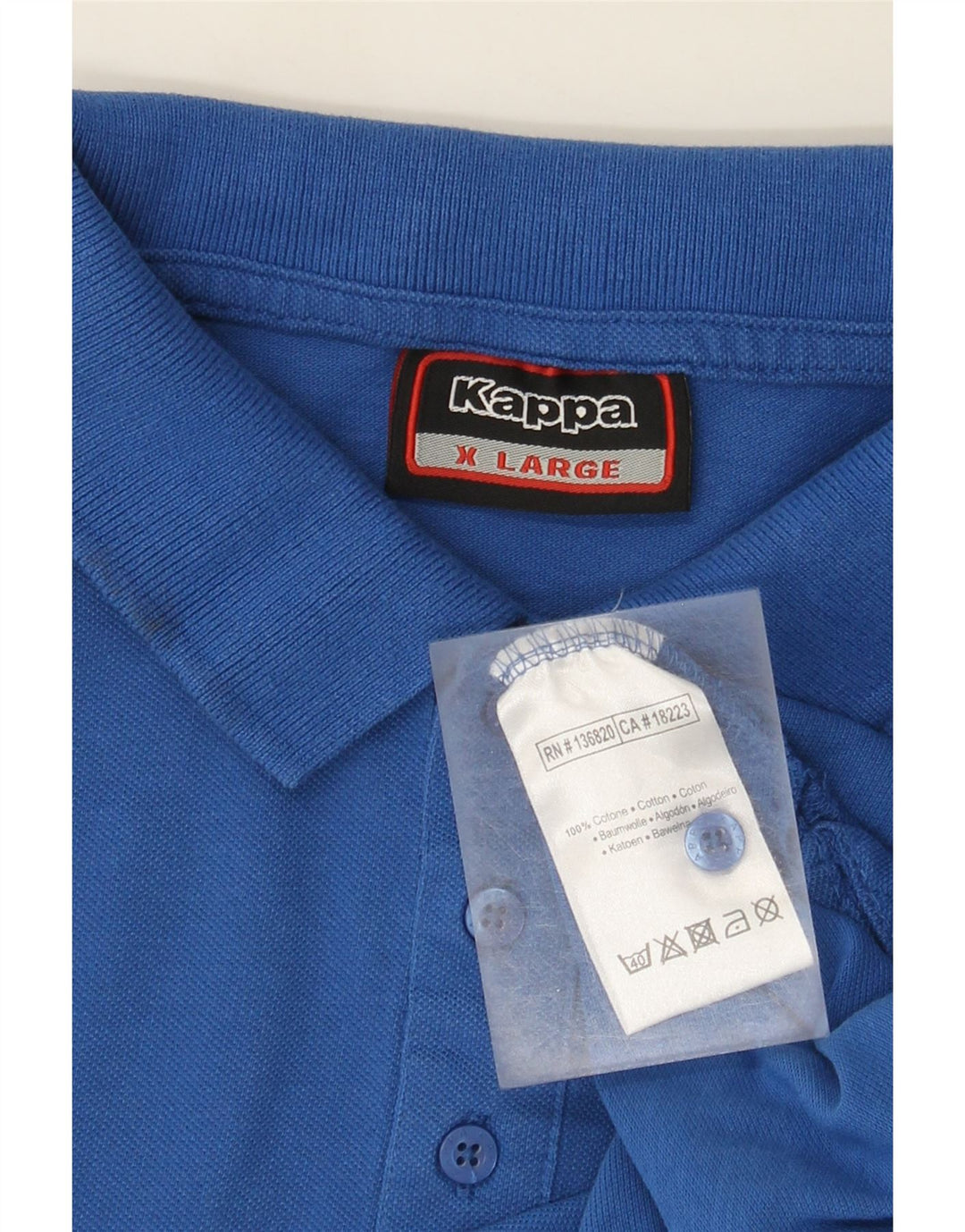 Kappa Polo Homme XL Bleu Coton