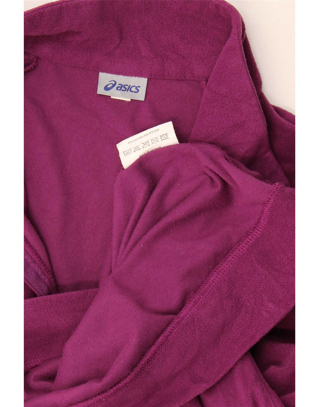 Asics Pull polaire à col zippé pour femme UK 16 Large Violet Polyester