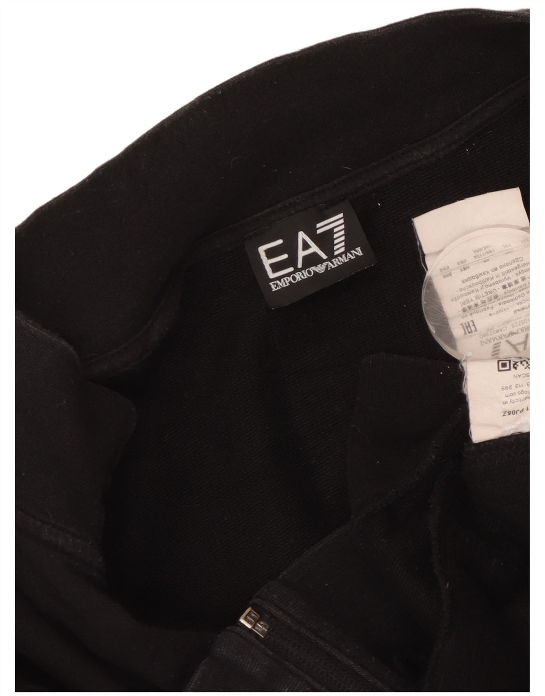 Emporio Armani Veste de survêtement graphique pour homme 2XL en coton noir