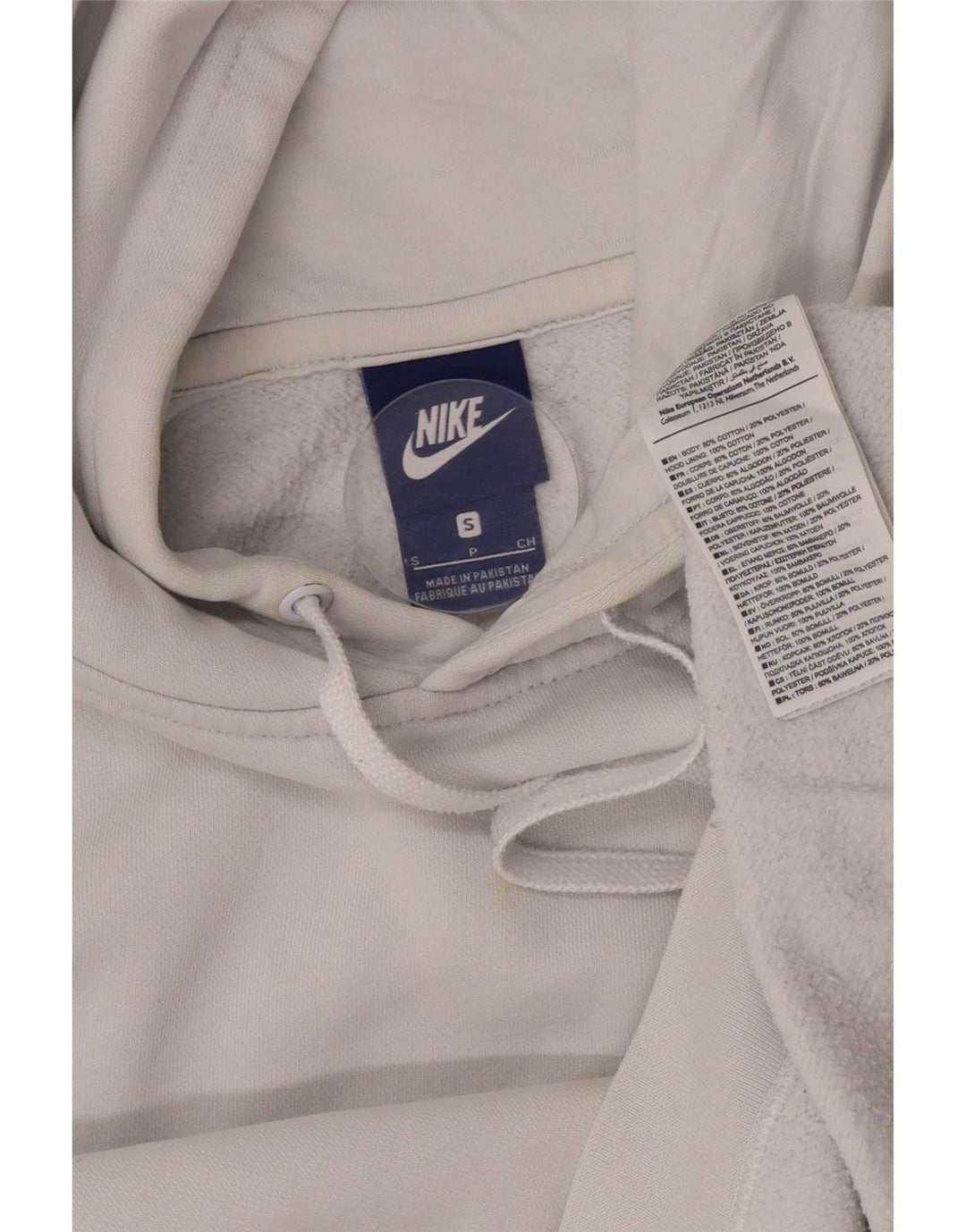 Nike Pull à capuche pour homme Petit coton blanc
