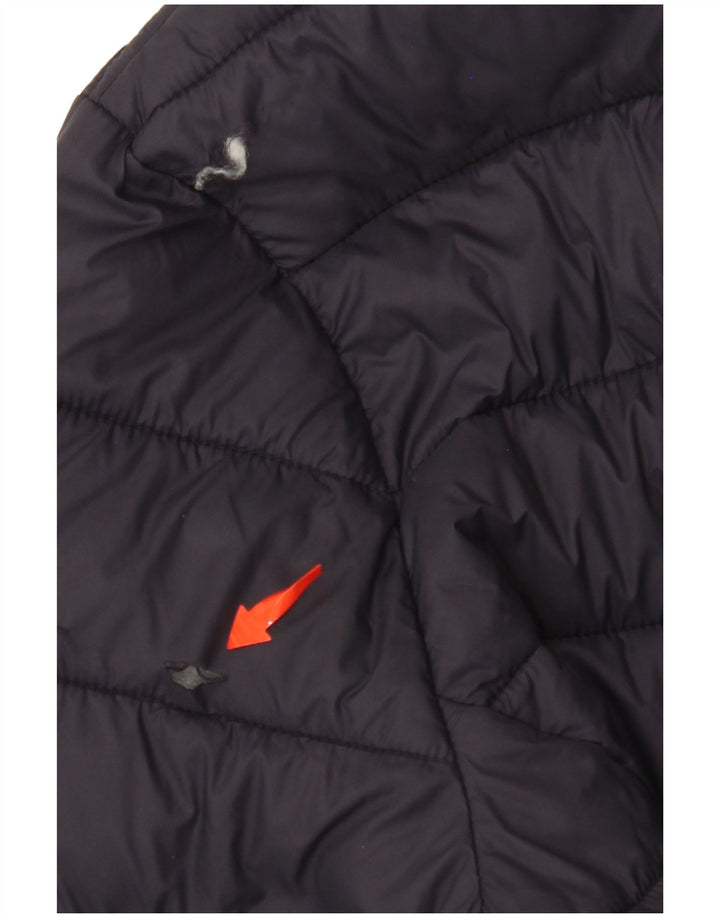 CREW CLOTHING Veste matelassée pour femme UK 16 Large Bleu Marine Nylon