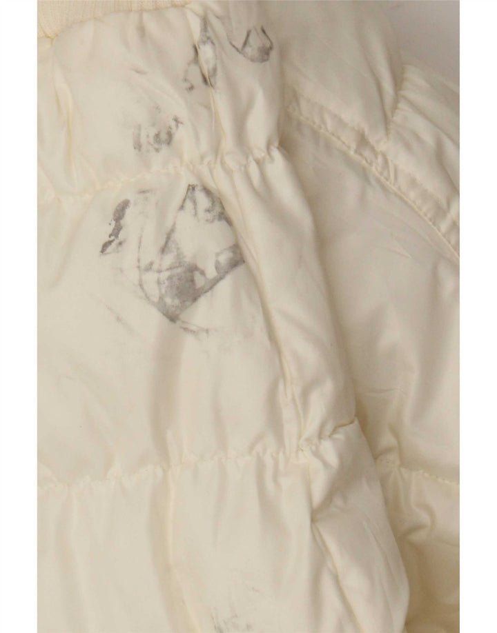 Lee Veste rembourrée à capuche pour femme UK 6 XS Blanc Polyamide