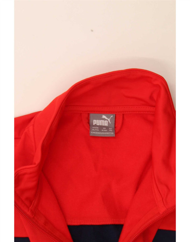 Puma Veste de survêtement garçon 15-16 ans Rouge Colourblock