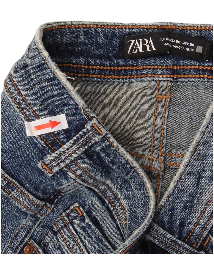 Zara Jean skinny effet vieilli pour femme EU 40 Medium W30 L28 Bleu