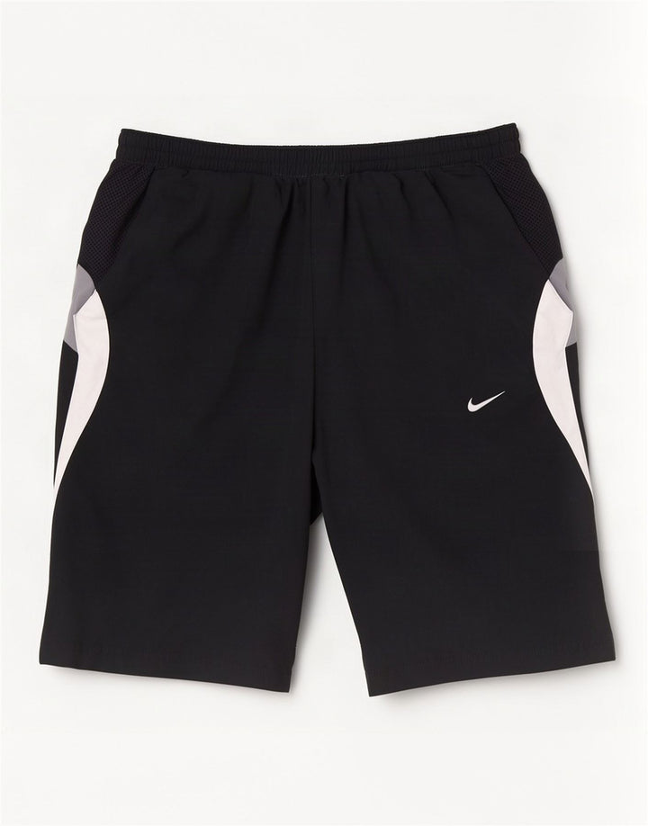 Short de sport Nike pour hommes, petit, en polyester color block noir