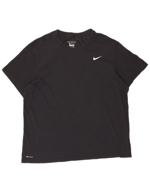 NIKE T-shirt Dri Fit pour homme en coton noir 2XL