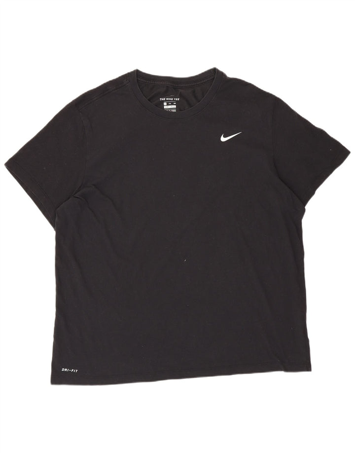 NIKE T-shirt Dri Fit pour homme en coton noir 2XL