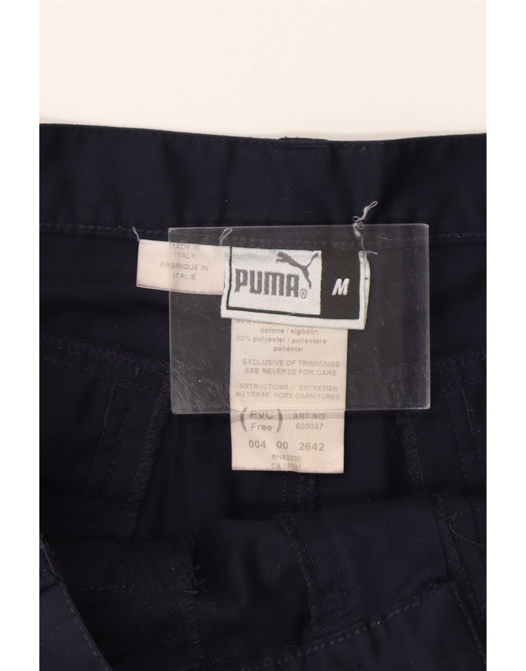 PUMA Short Cargo Homme Moyen W32 Bleu Marine Coton