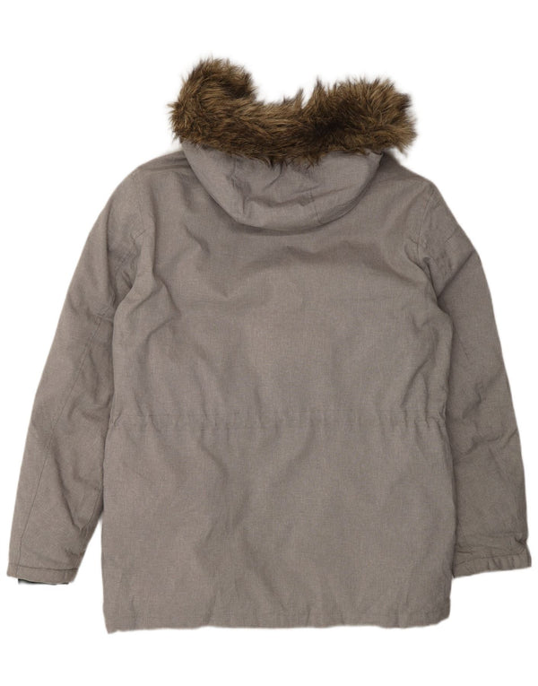 Jack & Jones Veste matelassée à capuche pour homme UK 40 Large Gris Colorblock