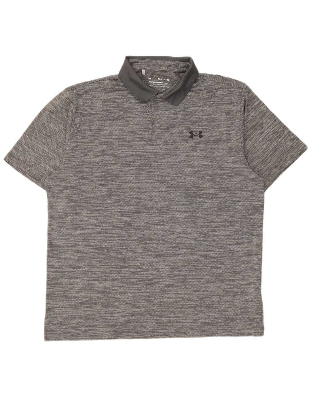 Under Armour Polo Homme XL Gris Moucheté Polyester