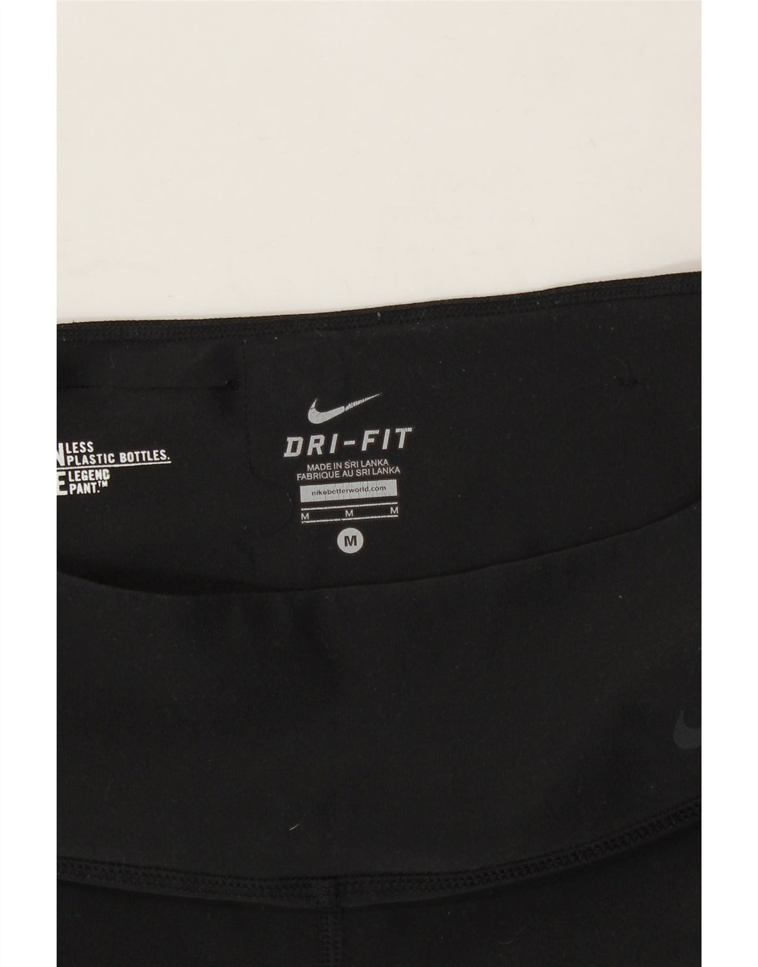 NIKE Womens Dri Fit Capri Leggings UK 12 Medium Black Vintage Nike and Second-Hand Nike from Messina Hembry 