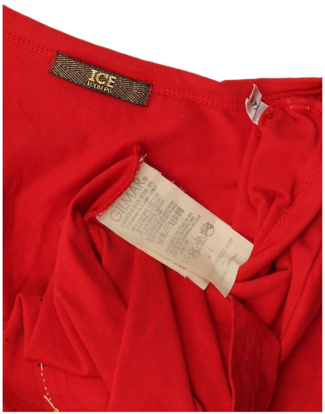 ICEBERG T-shirt graphique Popeye pour femme en coton rouge moyen UK 12