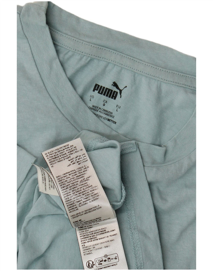 Puma T-shirt graphique pour hommes, grand coton turquoise