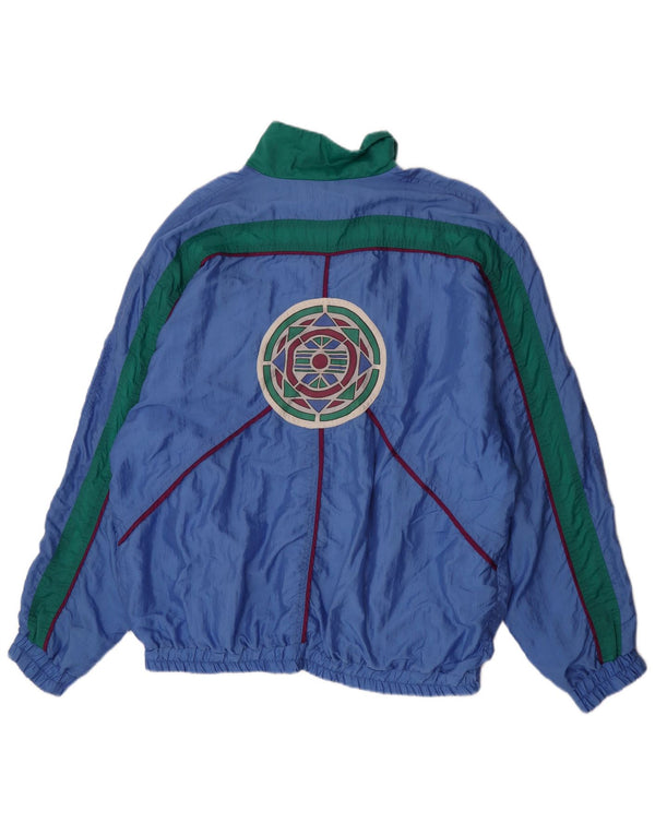 HEAD Veste de survêtement graphique pour homme 2XL Bleu Colorblock Rétro