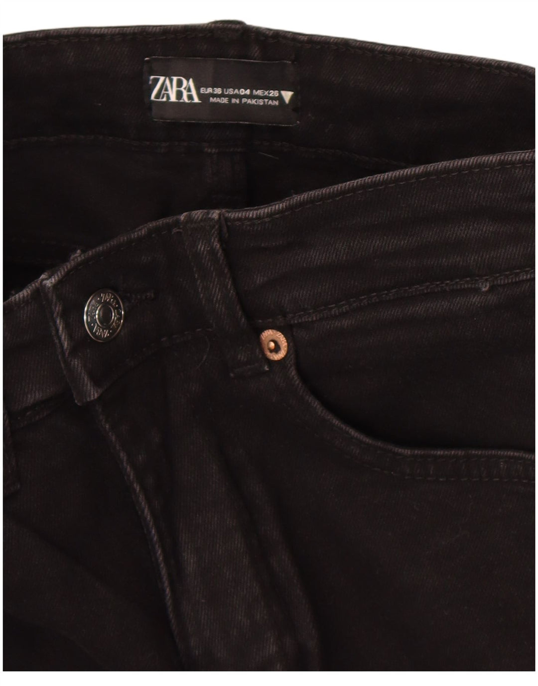 Zara Jean Bootcut Femme EU 36 XS W26 L25 Noir