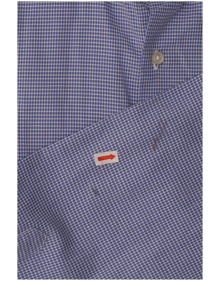 Chemise homme FAY taille 42 16 1/2 grand coton tacheté bleu