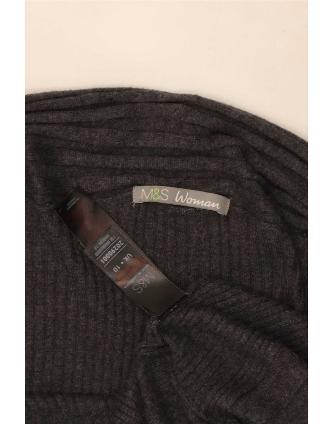 Marks & Spencer Pull cardigan asymétrique pour femme UK 10 Small Gris