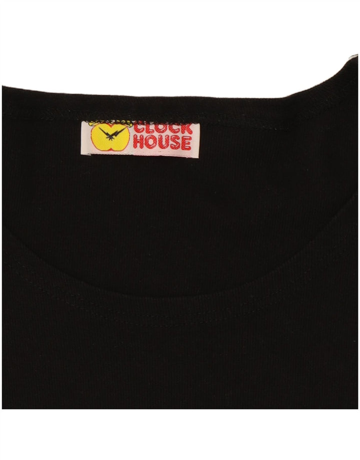 CLOCK HOUSE T-Shirt Femme Top UK 12 Moyen Noir