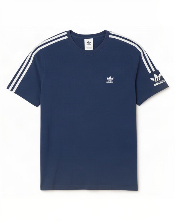 Adidas T-Shirt Graphique Homme Top XL Bleu Marine Coton
