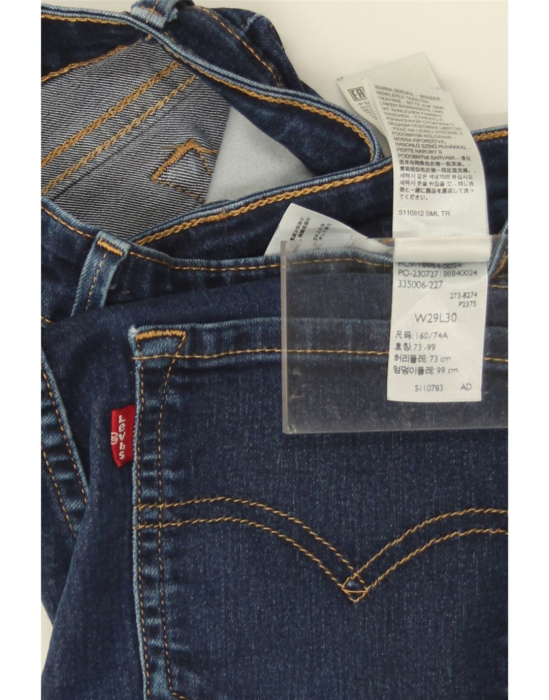 LEVI'S Jean Slim 712 Femme W29 L30 Bleu Marine Coton