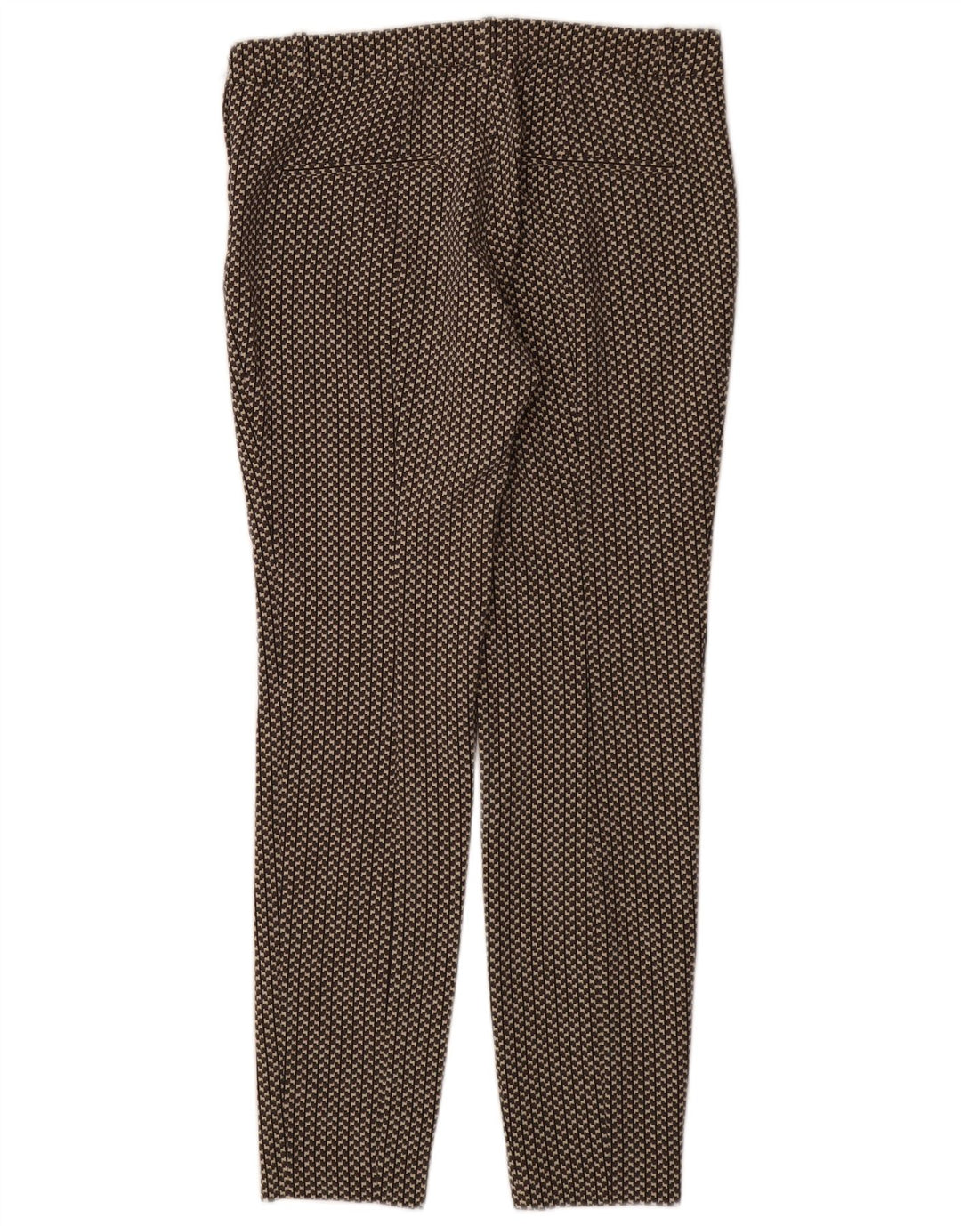 Zara Pantalon décontracté slim pour femme Medium W28 L29 Gris Géométrique Polyester