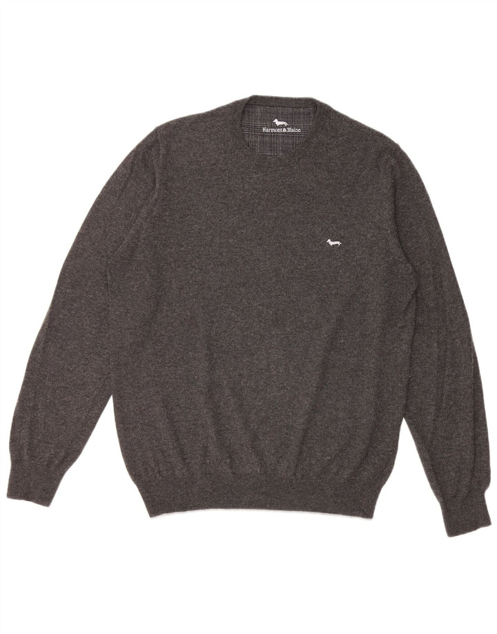 Harmont & Blaine Pull à col rond pour homme en coton gris Taille L