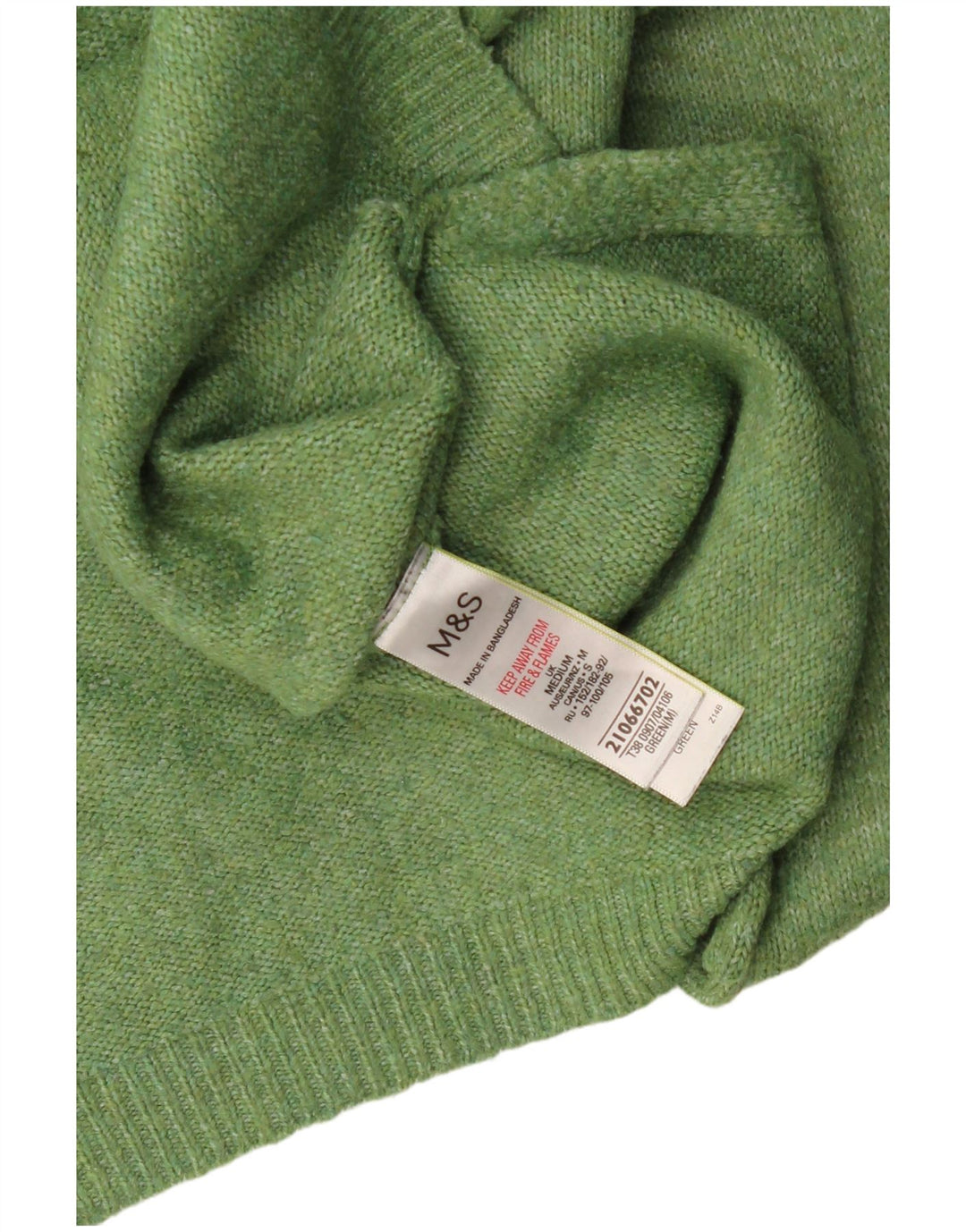 Marks & Spencer Pull surdimensionné à col en V pour femme UK 14 Vert moyen