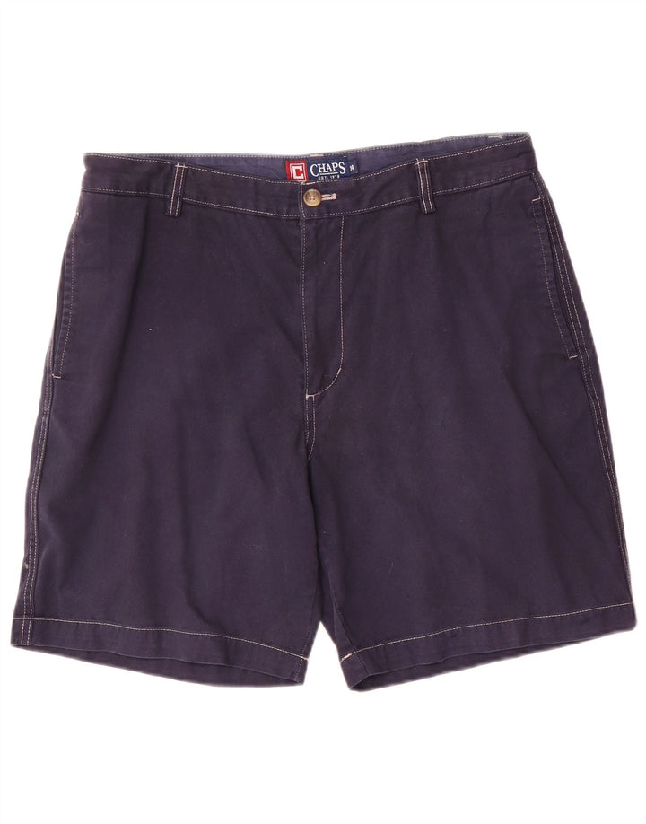 Chaps Short Chino Homme Large W34 Bleu Marine Coton