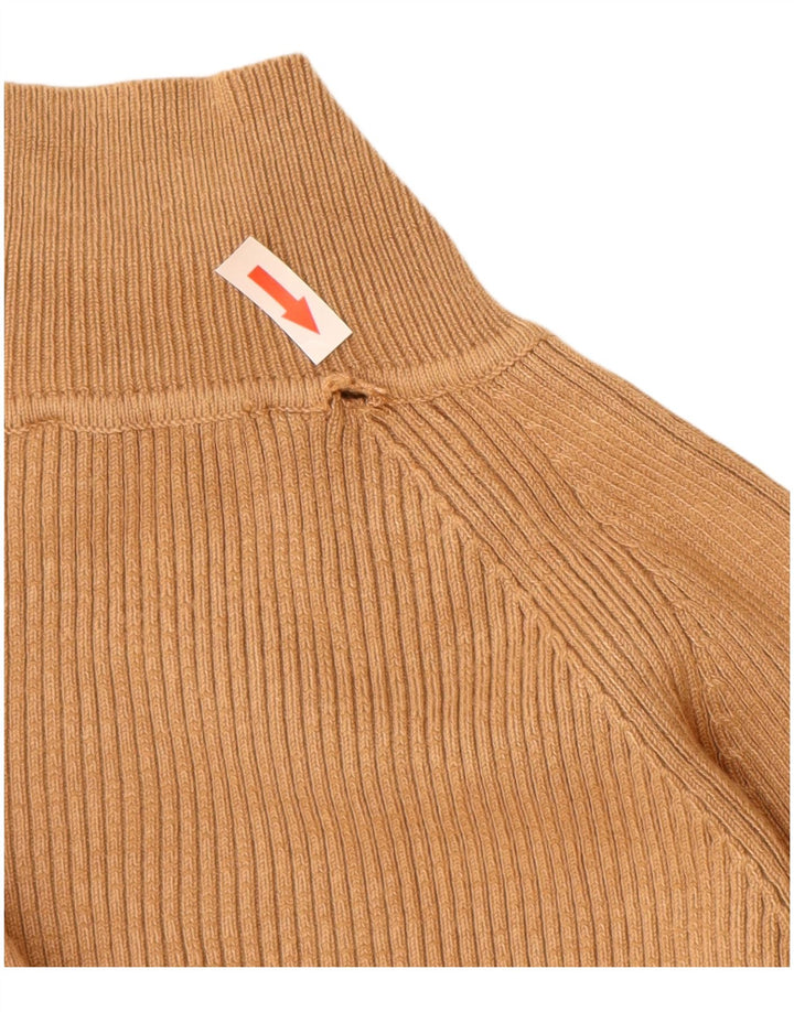 Zara Pull col roulé pour femme UK 12 Viscose beige moyen