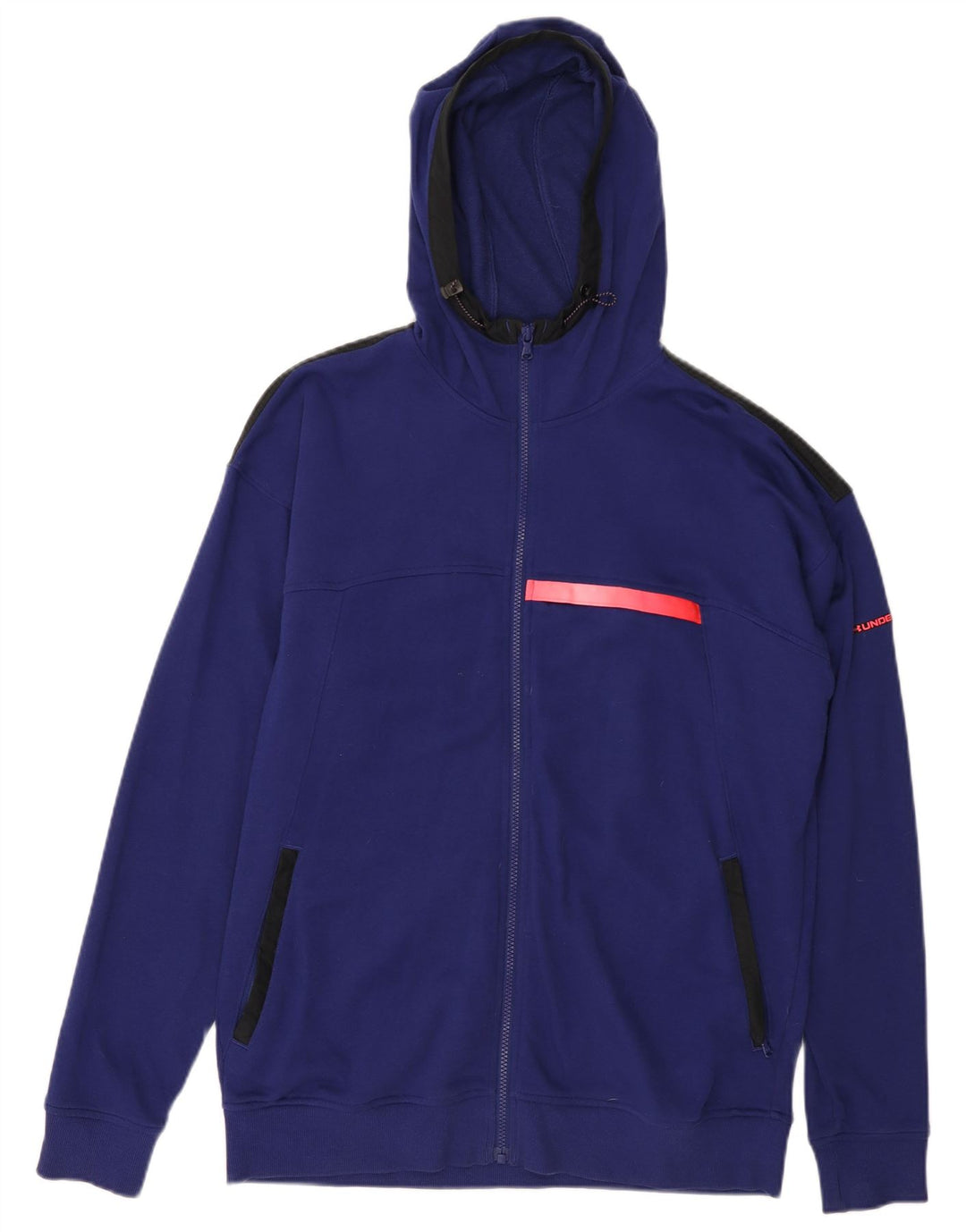 UNDER ARMOUR Pull à capuche zippé pour homme en coton color block violet grand