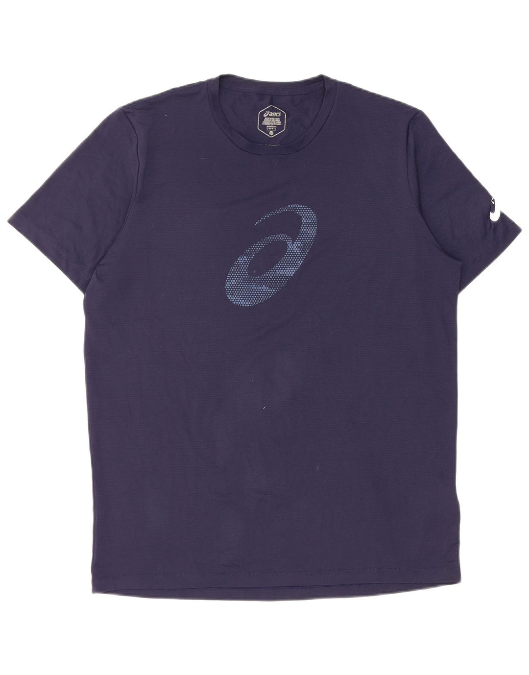 Asics T-shirt graphique pour hommes, grand, bleu marine, polyester