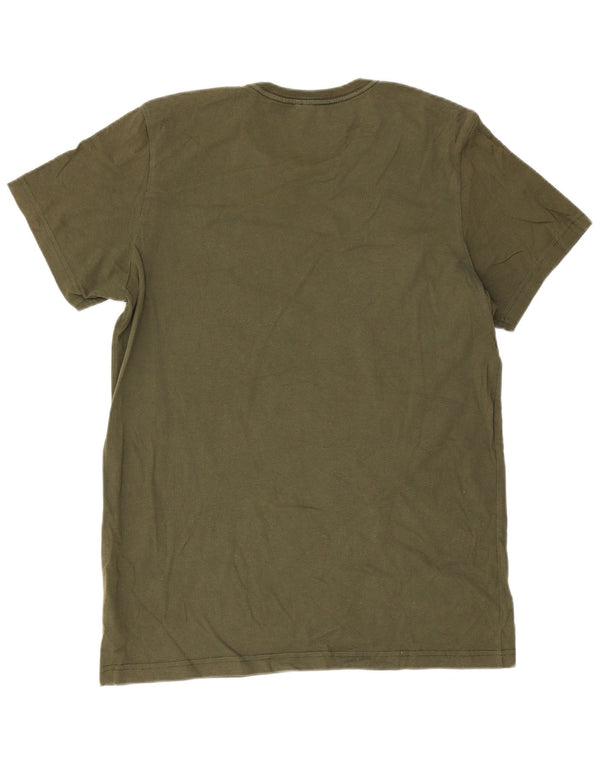 Adidas T-shirt graphique pour homme en coton vert grand