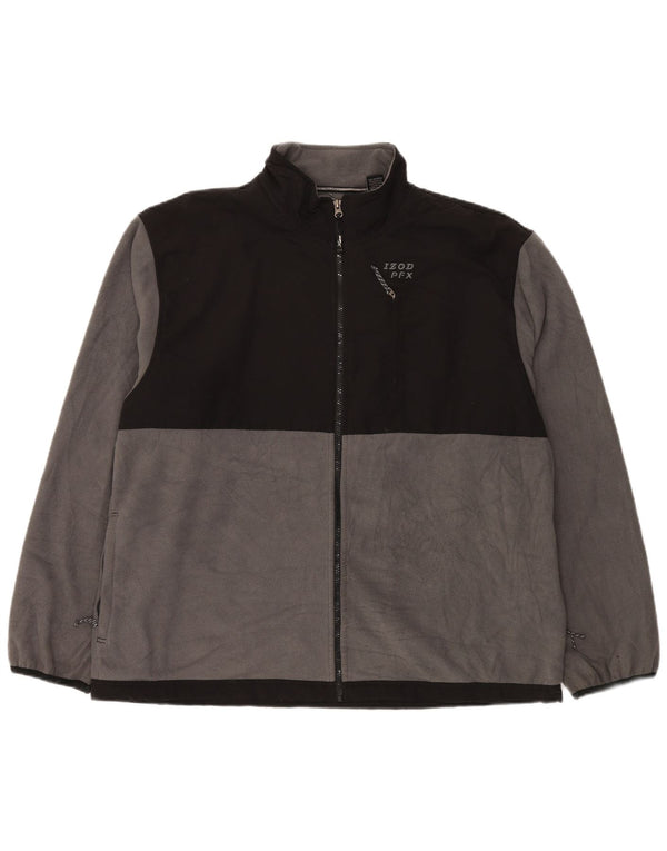 IZOD Veste Polaire Homme UK 44 2XL Gris Colorblock Polyester