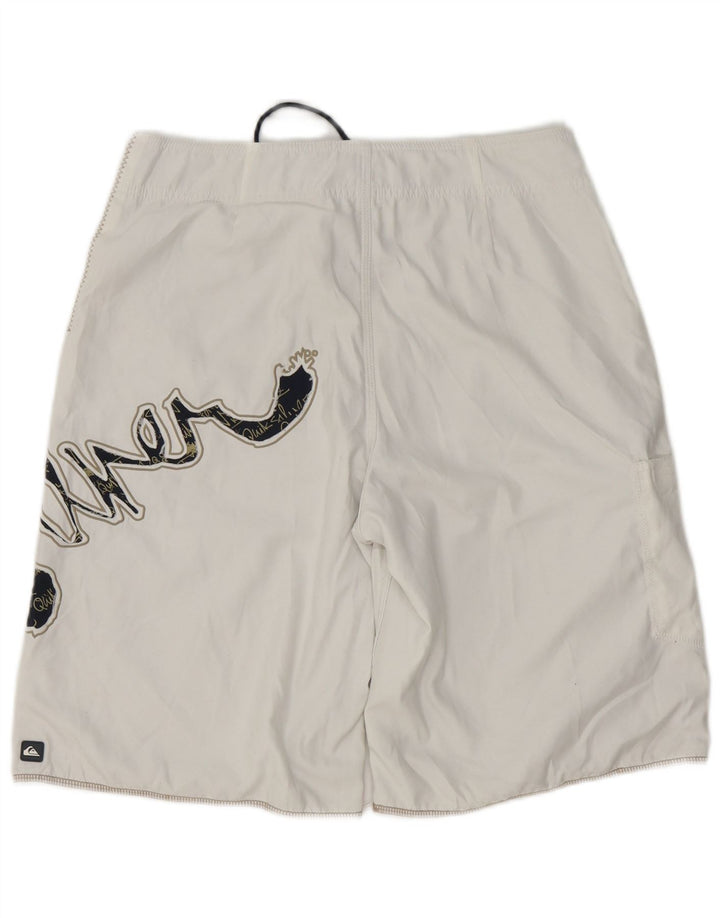 Quiksilver Short de Bain Graphique Homme Blanc Moyen Polyester