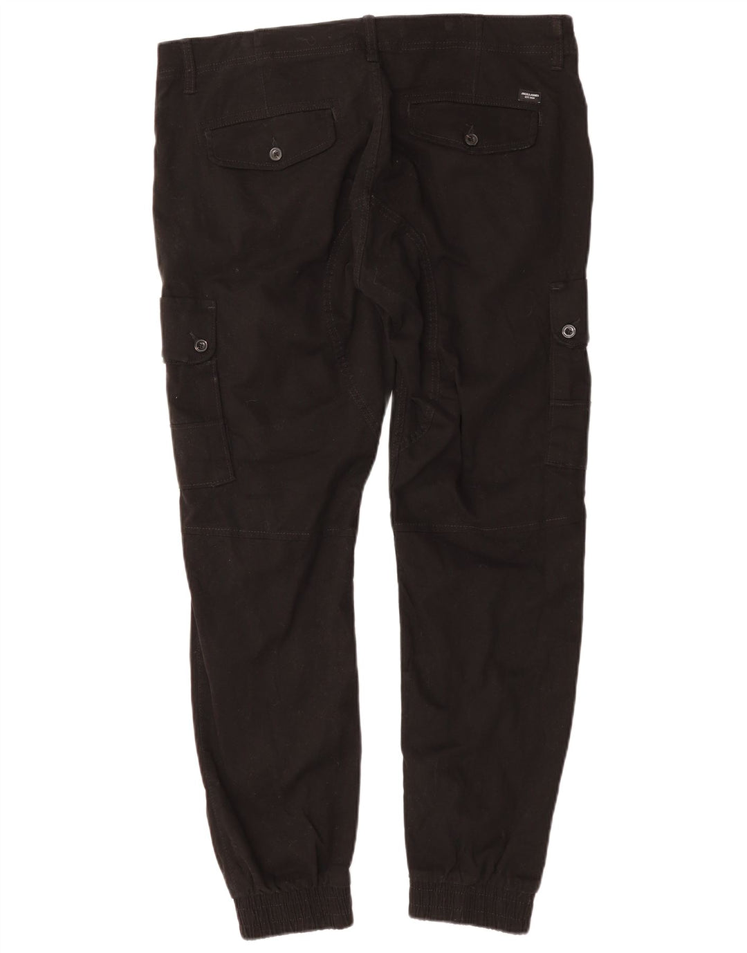 JACK & JONES Pantalon Cargo Fuselé Joggers Homme W36 L29 Coton Noir
