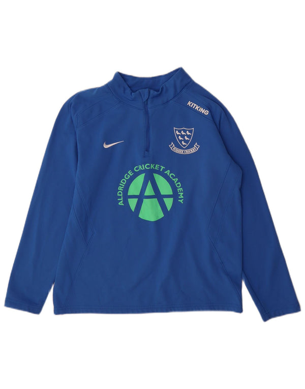 Nike Haut de survêtement à col zippé pour garçon 13-14 ans XL Bleu